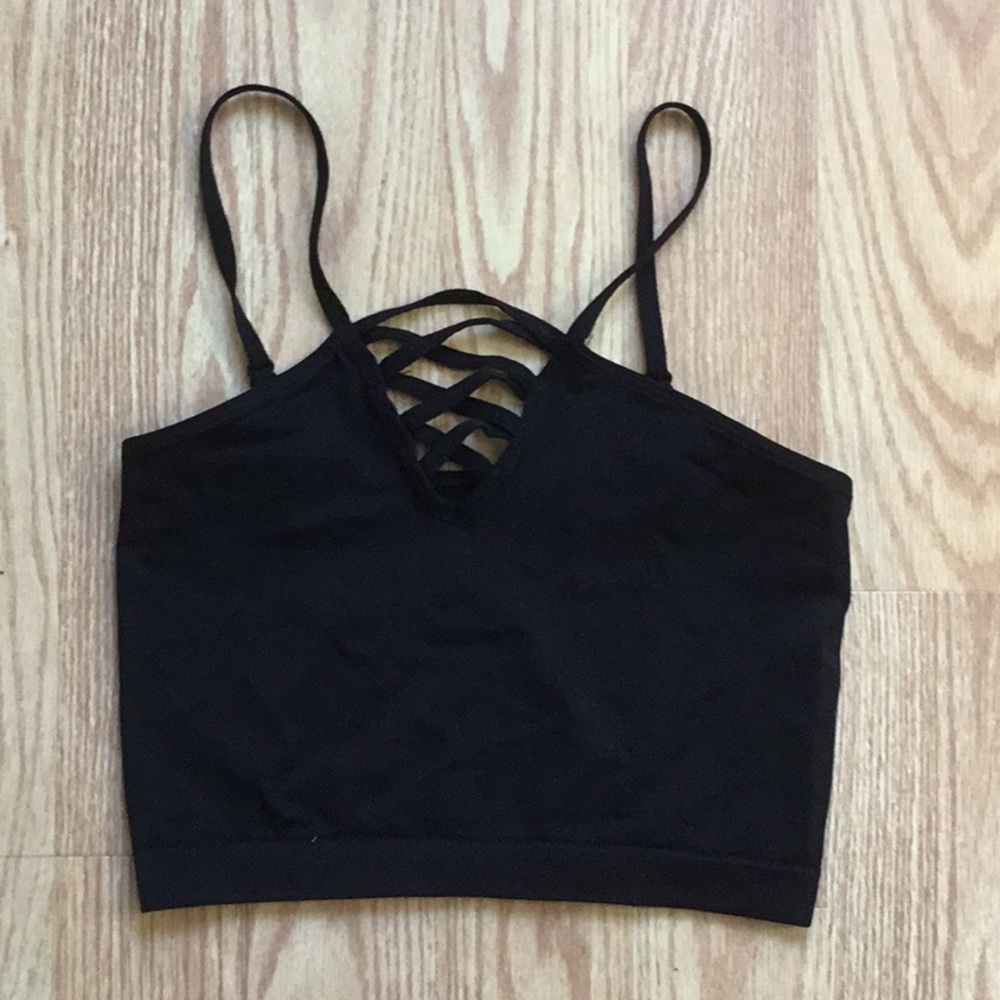 Black crop top